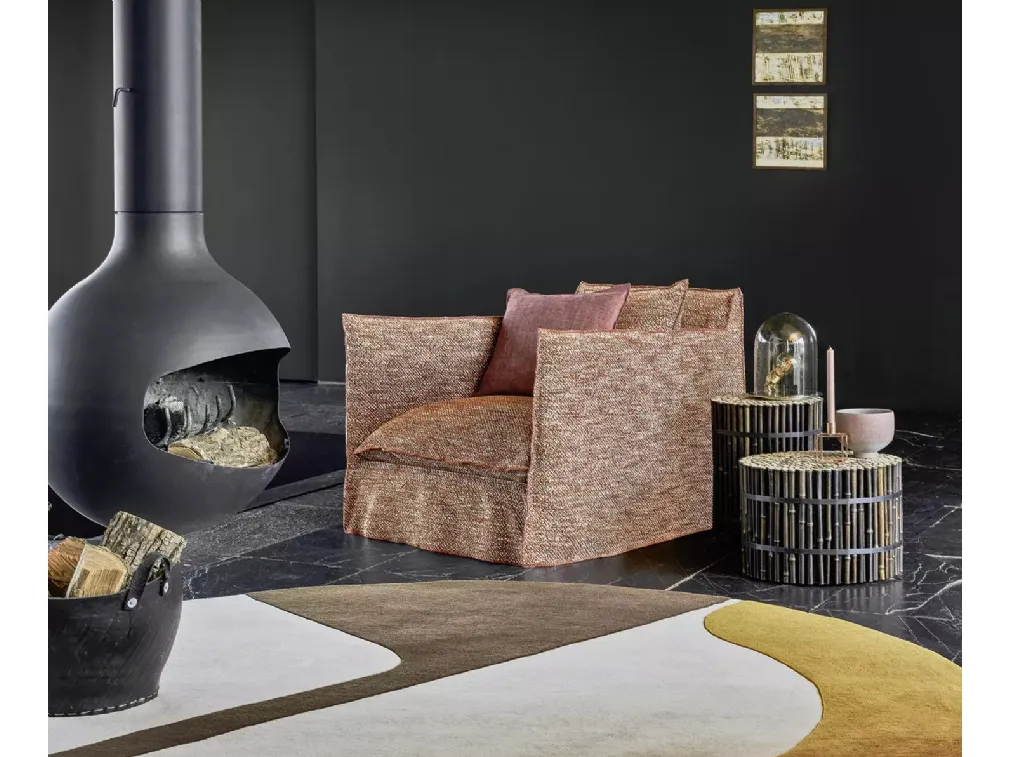 Tavolino Black 19 e 21 in black bamboo di Gervasoni