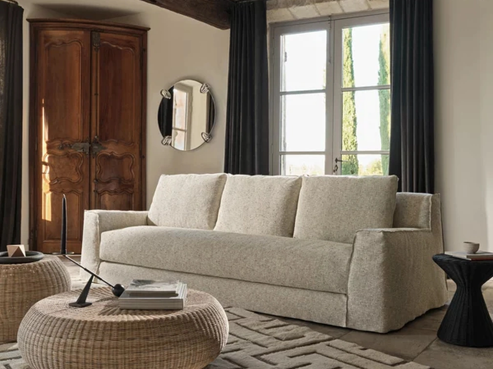 Tavolino Bolla 15 in midollino intrecciato di Gervasoni