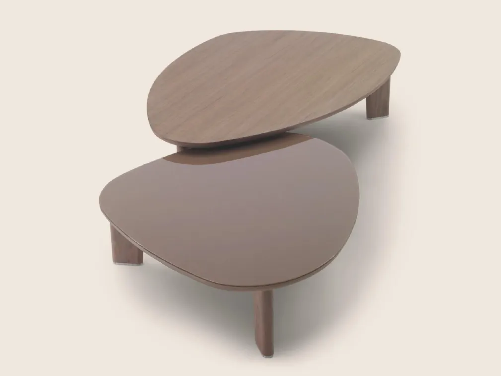 Tavolino Arnold in vetro o legno di Flexform