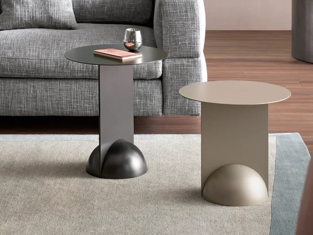 Tavolino rotondo di design Combination in metallo di Bonaldo