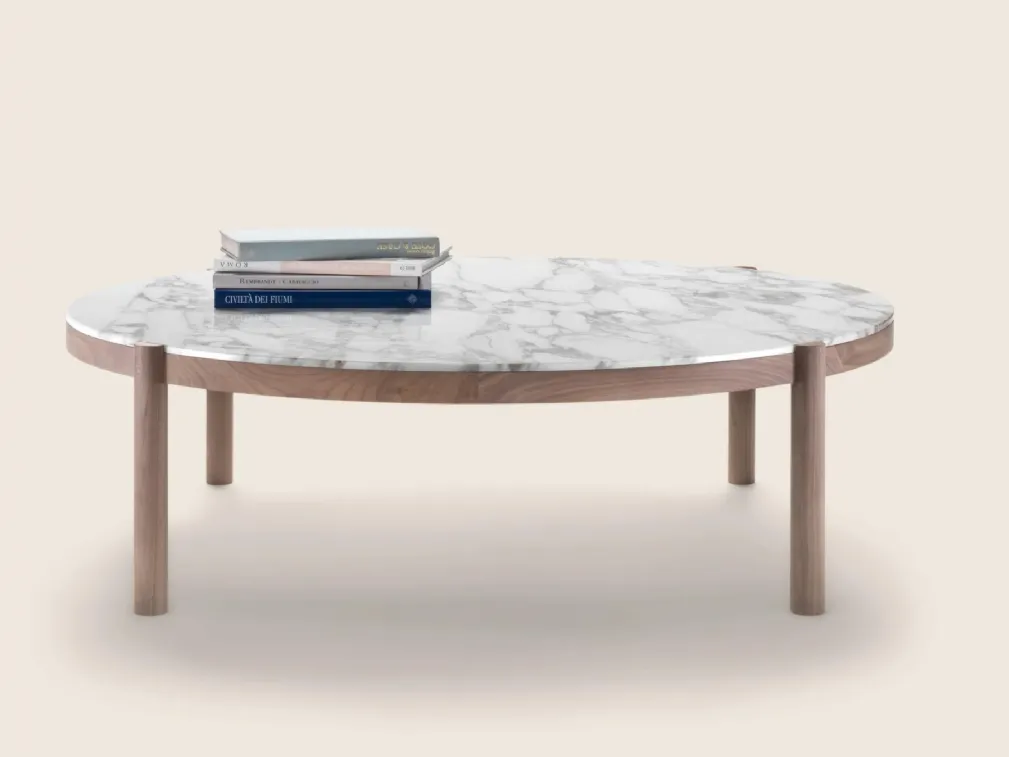 Tavolino ovale in marmo Gustav di Flexform