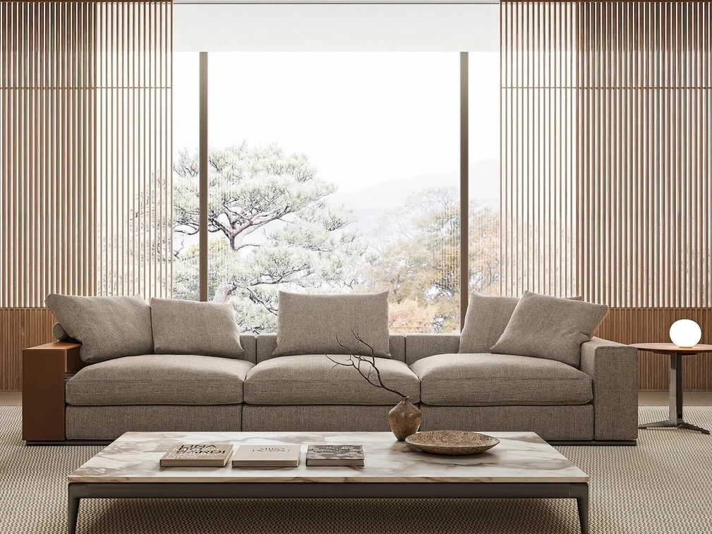 Tavolino di design in marmo Pico di Flexform