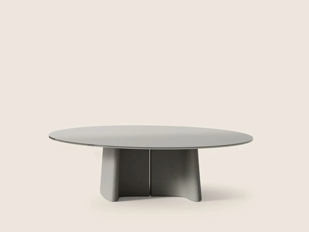 Tavolino Tara in vetro e cemento di Flexform