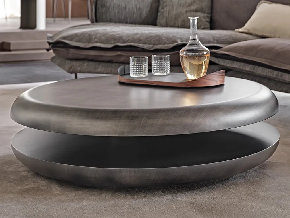 Tavolino in legno finitura brushed Grey Yo-Yo Brushed di Cattelan Italia