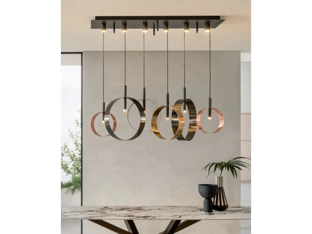 Lampada a sospensione Led Loop S6 di Riflessi