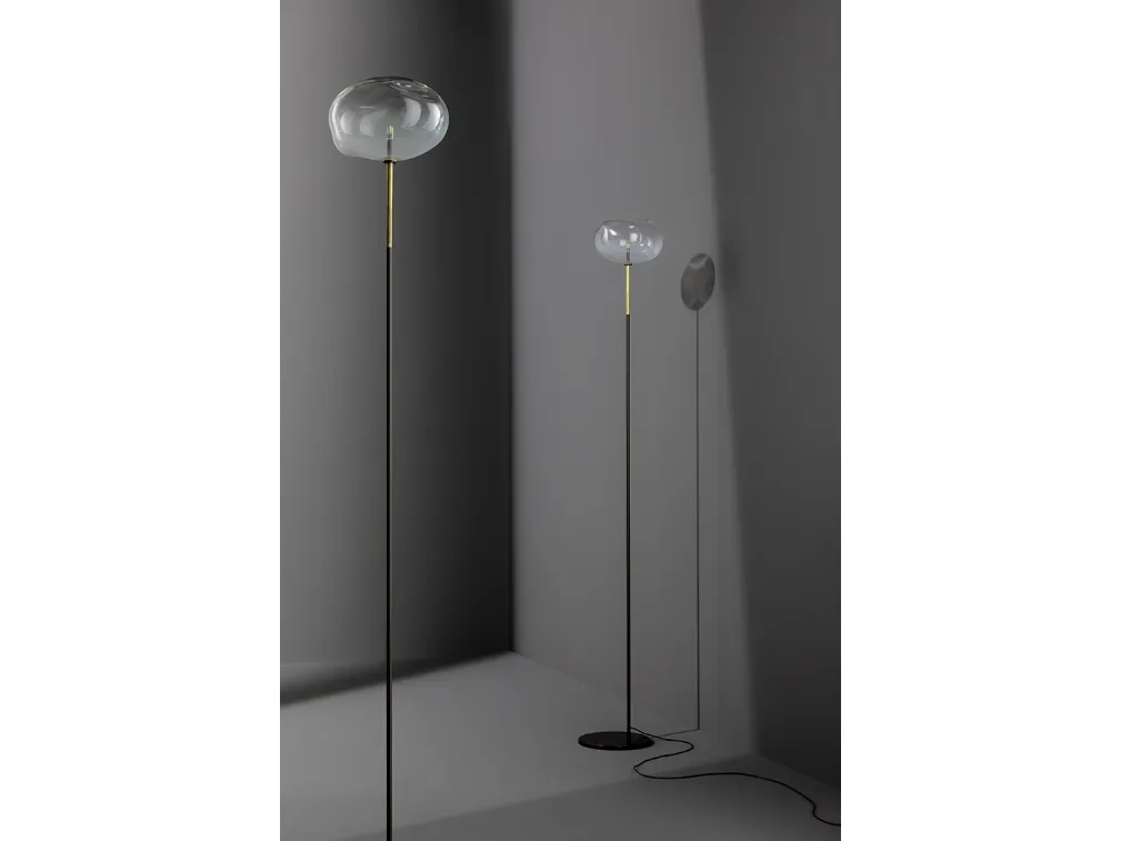 Lampada da terra Pepita in vetro e metallo di Bonaldo
