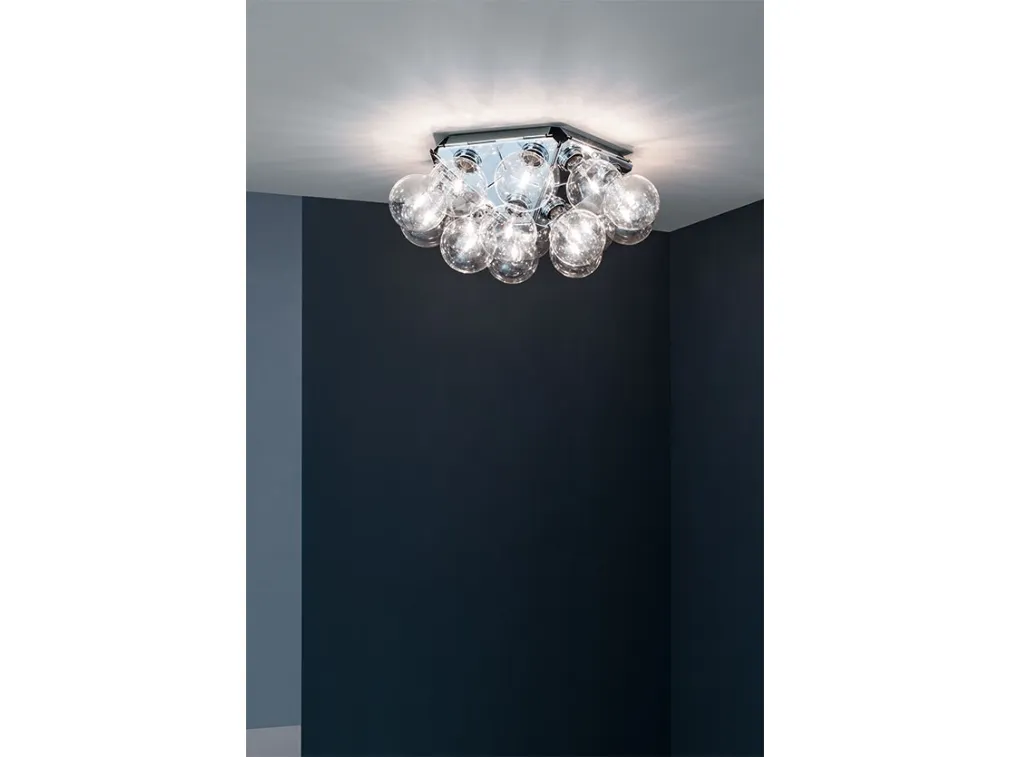 Lampada da parete a luce diretta e riflessa in metallo di Flos