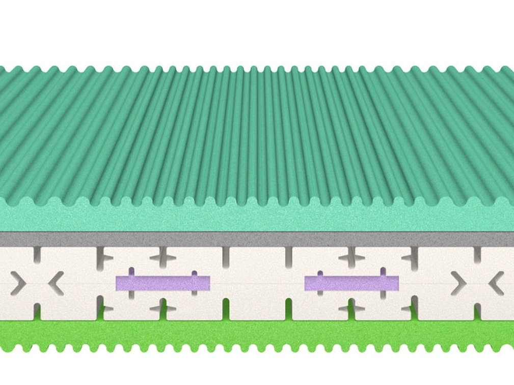 Materasso matrimoniale in ecomemory ad altissimo spessore e lattice Windy di Morfeus
