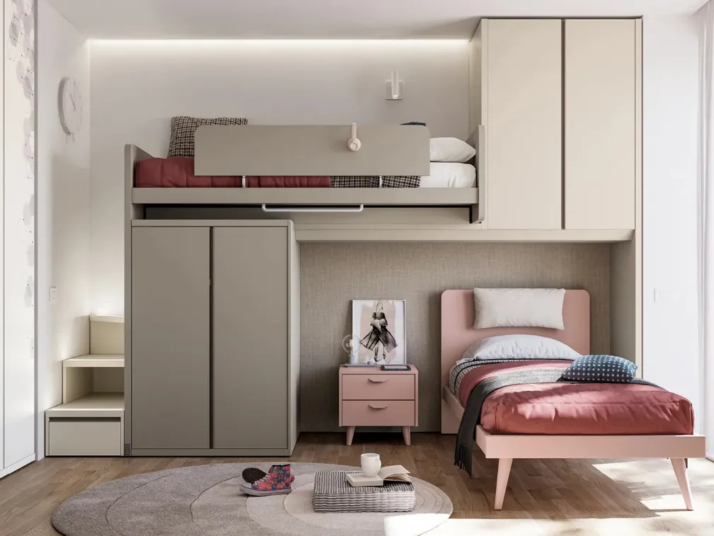 Cameretta a soppalco Generazione Z 2405 di Doimo Cityline