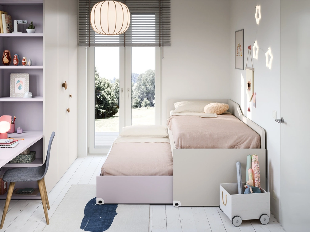 Cameretta Salvaspazio con Letti Rialzati di Nidi