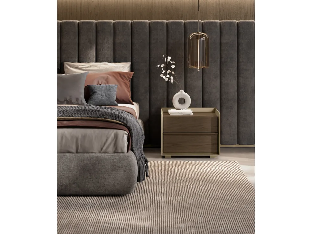 Comodino Dress Code Rovere Grigio di Olivieri