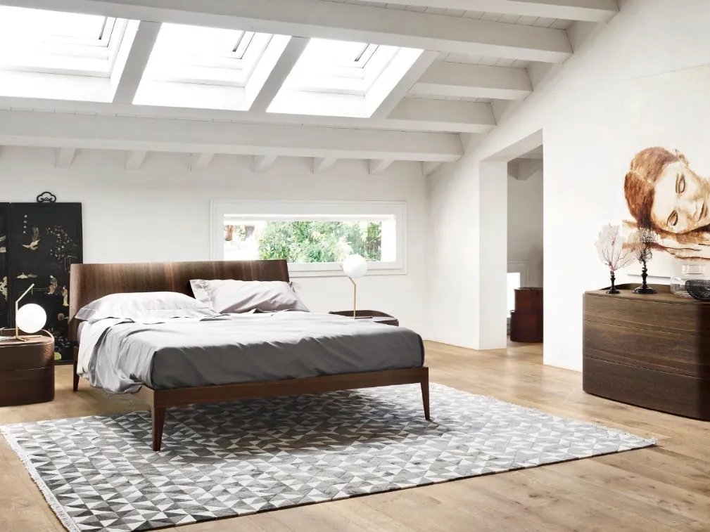 Letto Aliante Legno 1|0 in Rovere termotrattato di Sangiacomo