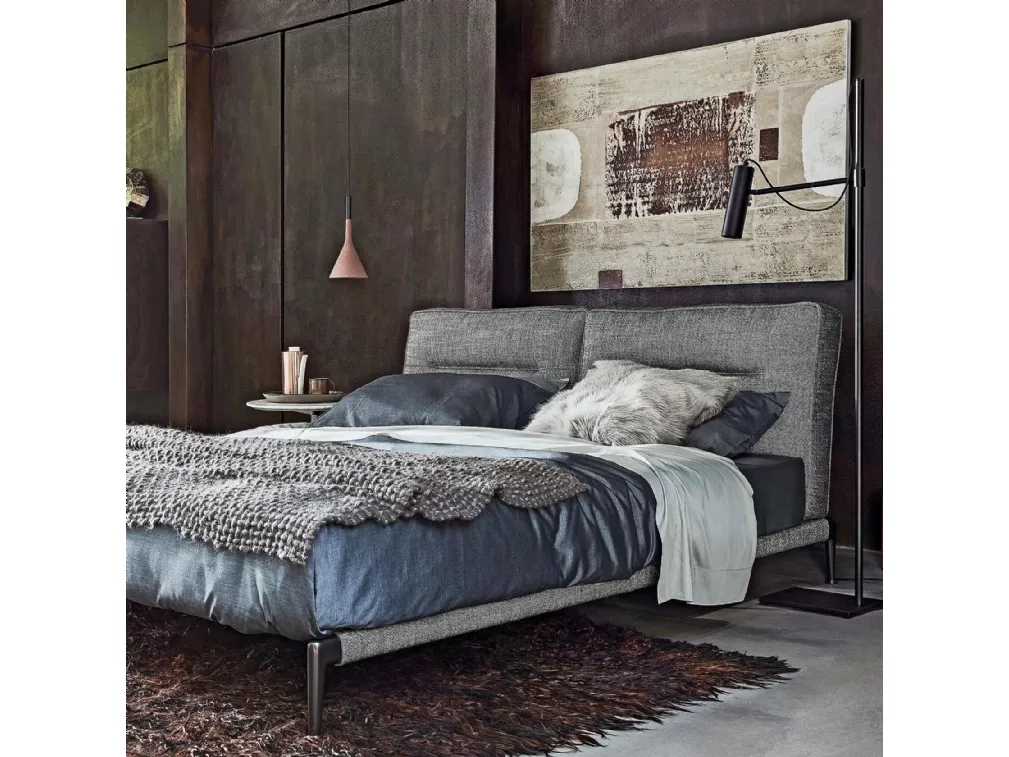 Letto in tessuto imbottito Adda di Flexform