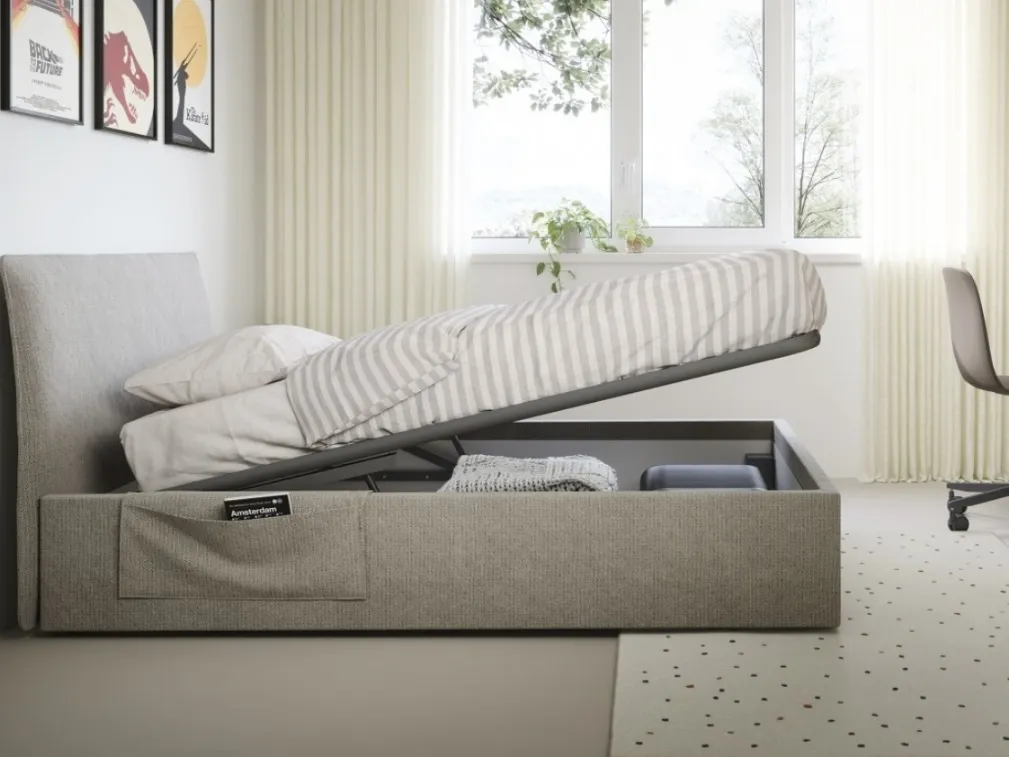Letto singolo Flare con box contenitore di Nidi