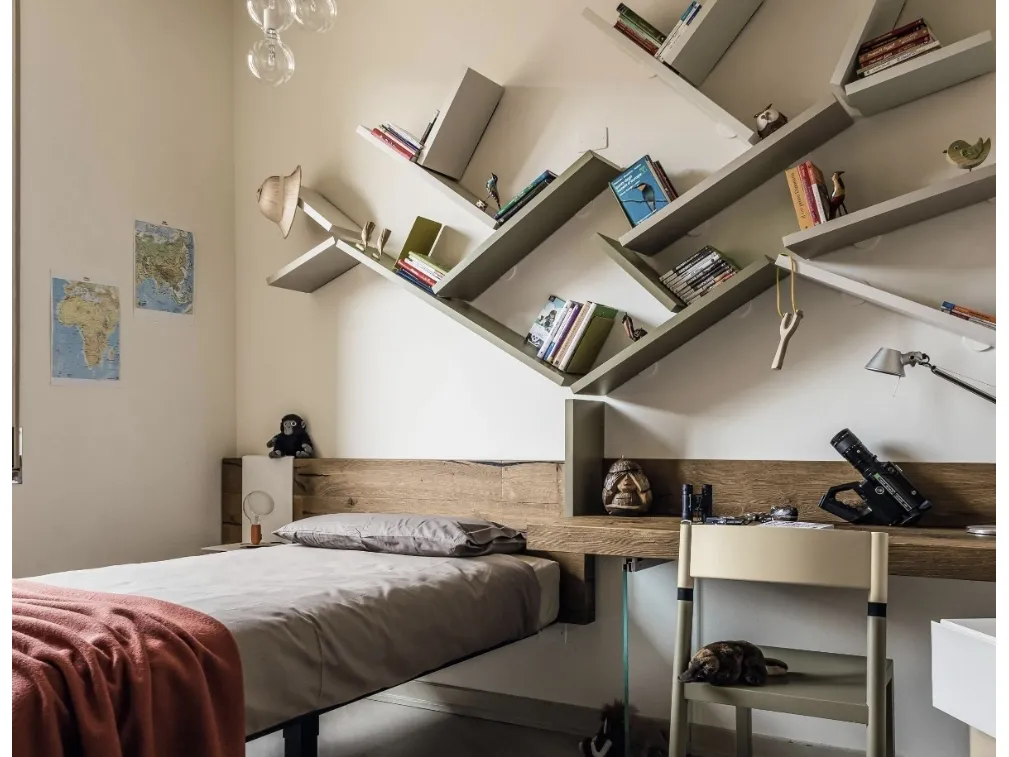 Letto singolo Fluttua Kids Young 0283 di Lago