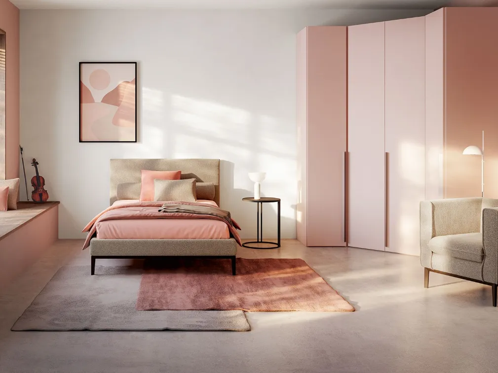 Letto Singolo in tessuto Max di Twils