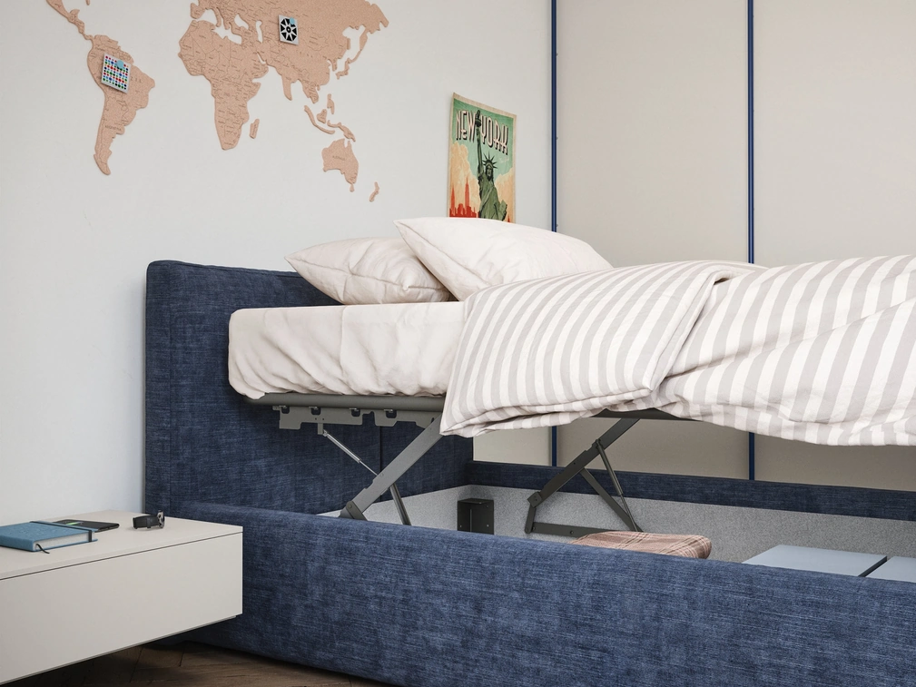 Letto singolo Swell con contenitore di Nidi
