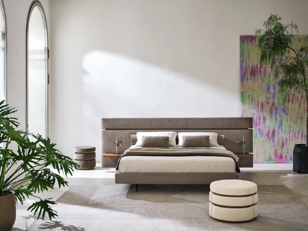 Letto in tessuto imbottito Infinito di Twils