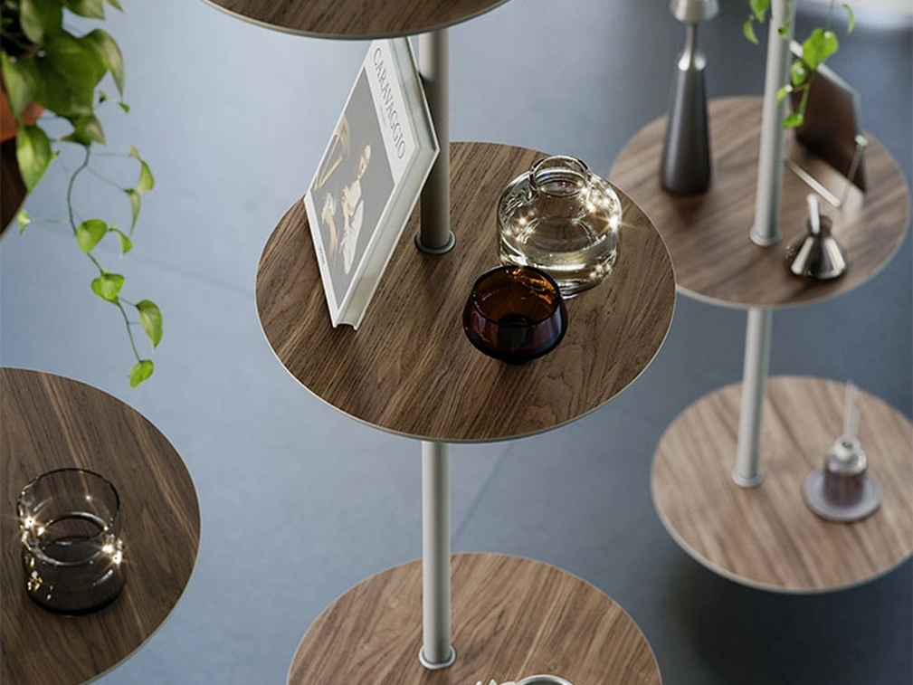 Libreria freestanding Address in acciaio e legno di Cattelan Italia