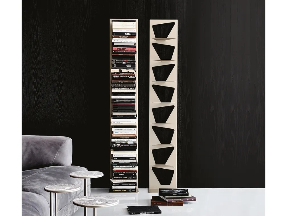 Libreria componibile a muro in acciaio verniciato Trap di Cattelan Italia