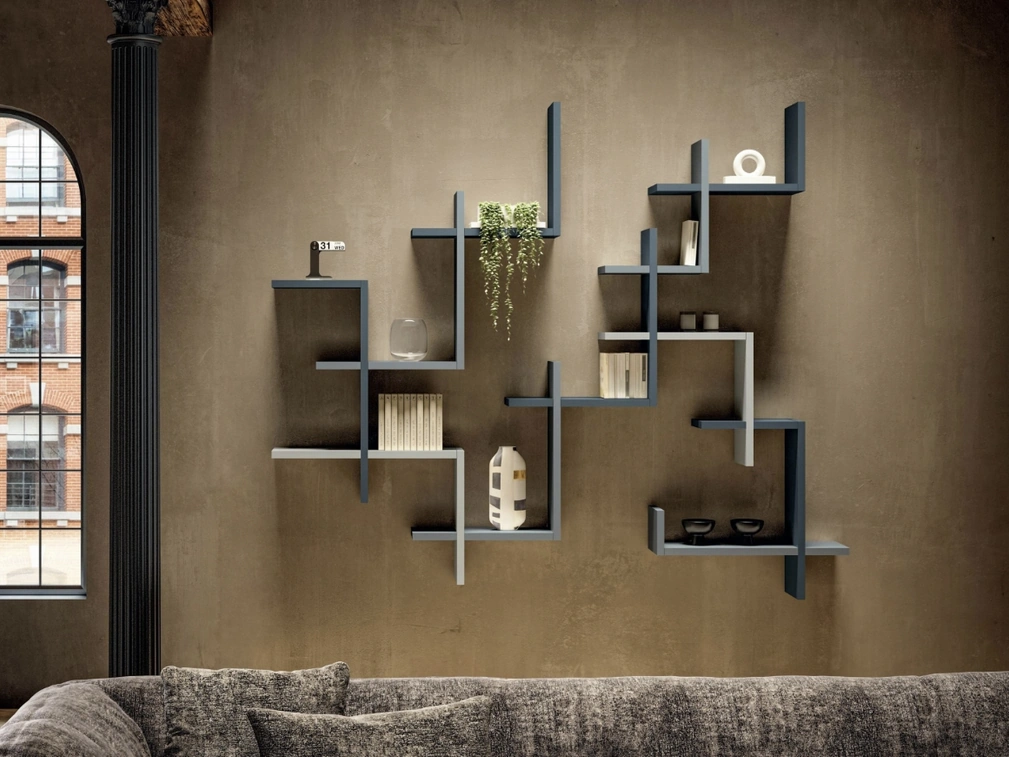 Libreria di design sospesa LagoLinea di Lago