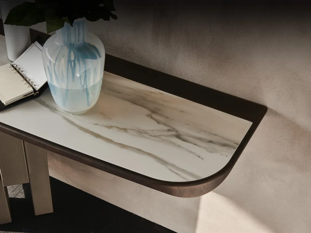 Consolle in ceramica effetto marmo Skyline Keramik Premium di Cattelan Italia