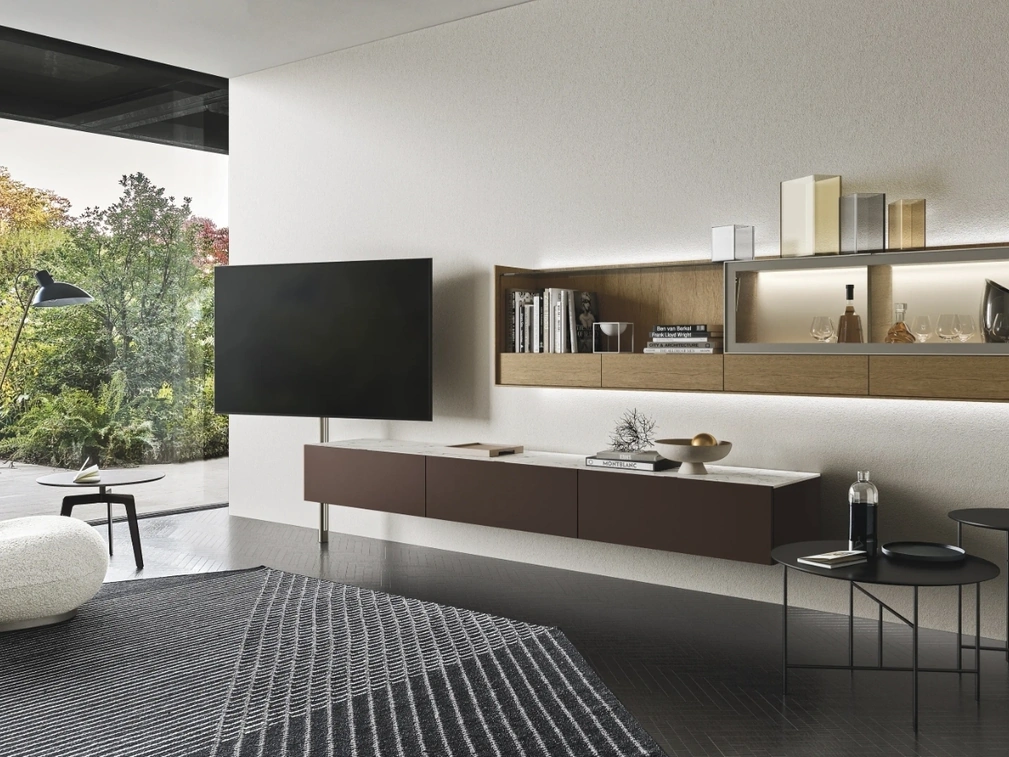 Parete Attrezzata Cabaret Glass 01 di Sangiacomo