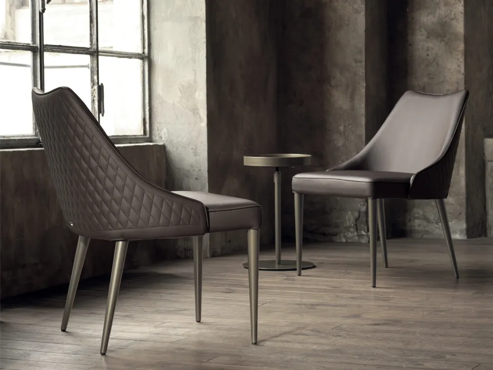 Poltroncina in pelle Clara di Bontempi