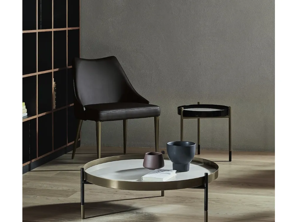 Poltroncina in pelle Clara di Bontempi