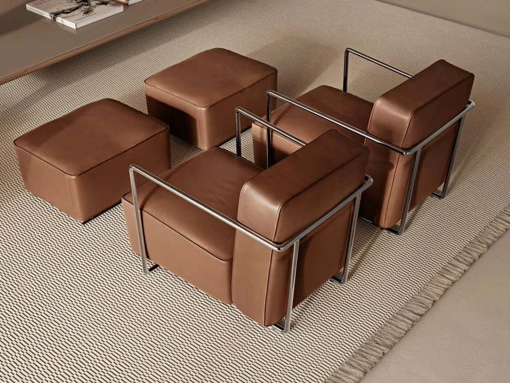 Poltrona in pelle ABC di Flexform