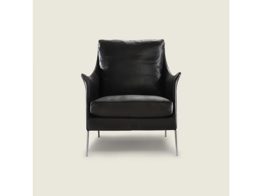 Poltrona in pelle Boss di Flexform