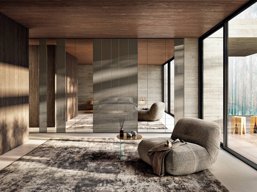 Poltrona in tessuto imbottito Happening di Lago