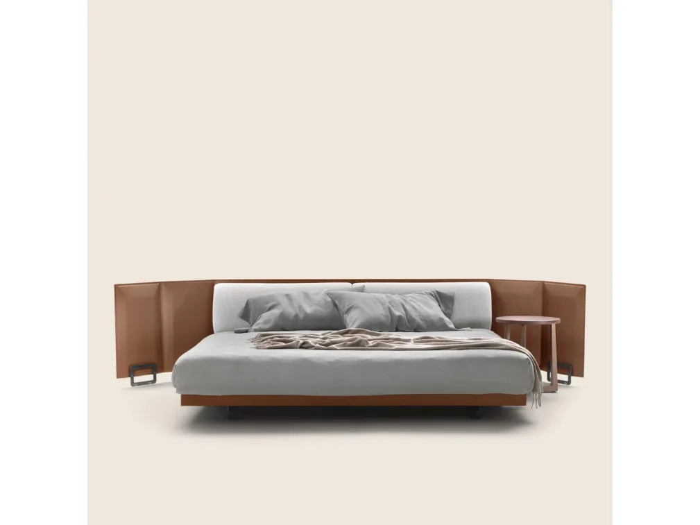 Divano letto in cuoio Eden di Flexform