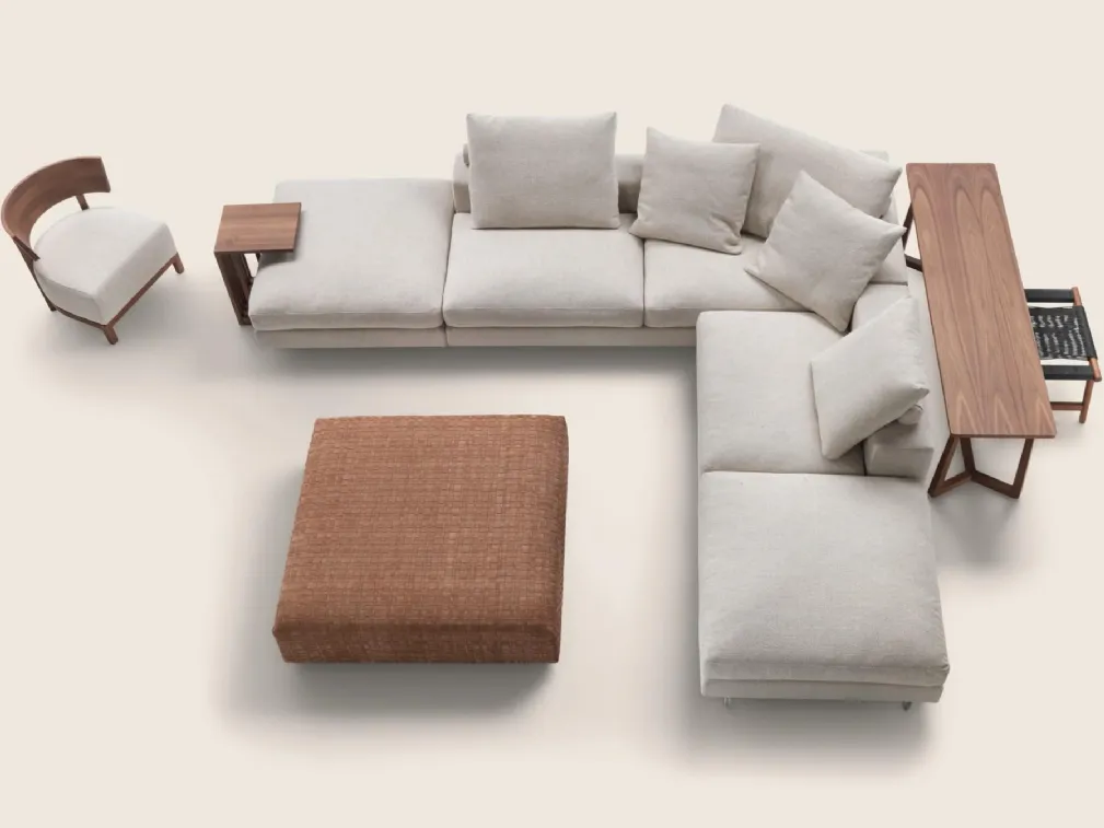 Divano angolare Lightpiece di Flexform
