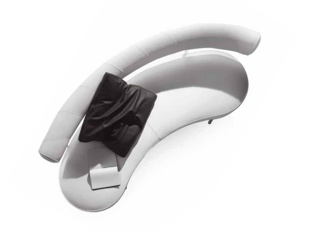 Divano lineare di design in pelle Max di Flexform