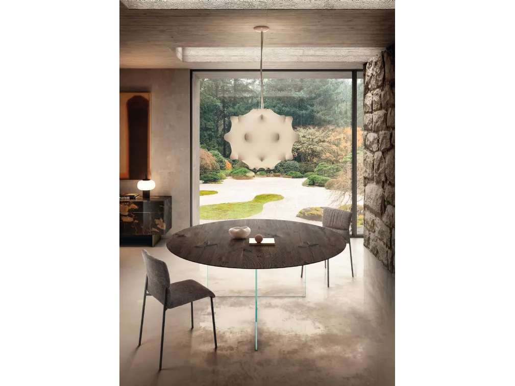 Tavolo Air Slim 2260W rotondo in legno di Lago