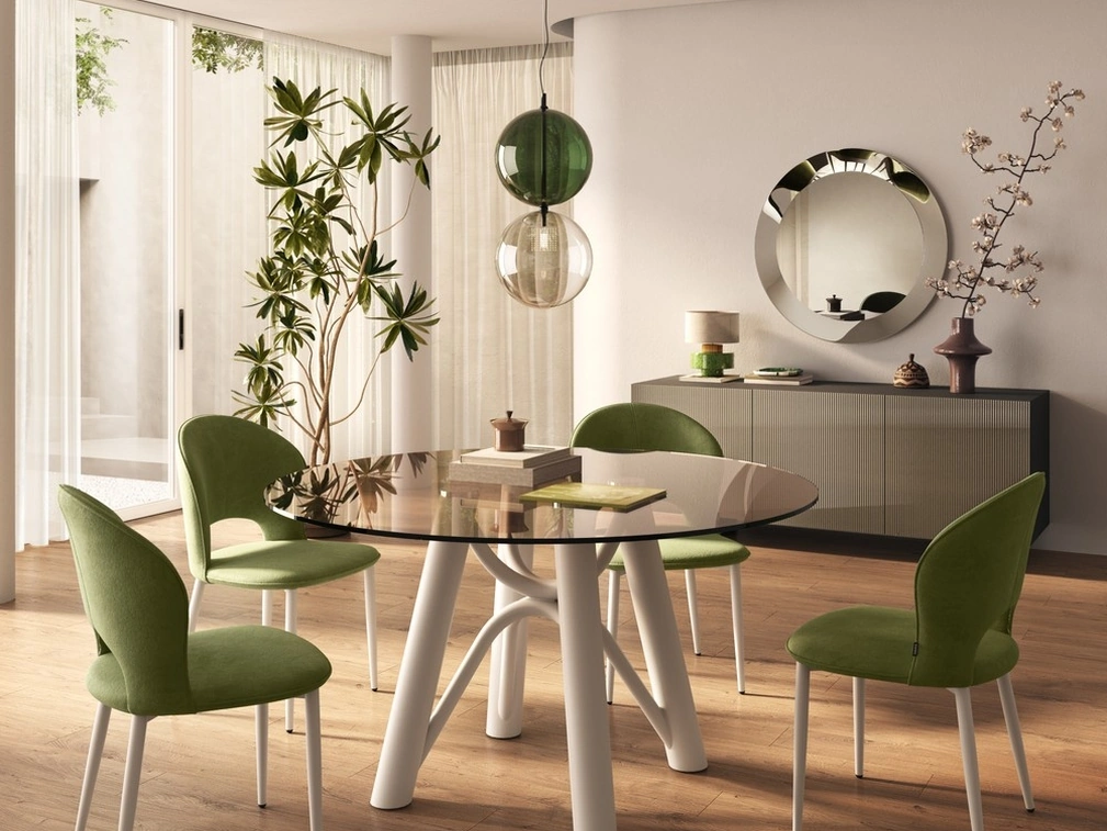 Tavolo Brooklin con top in vetro di Scavolini
