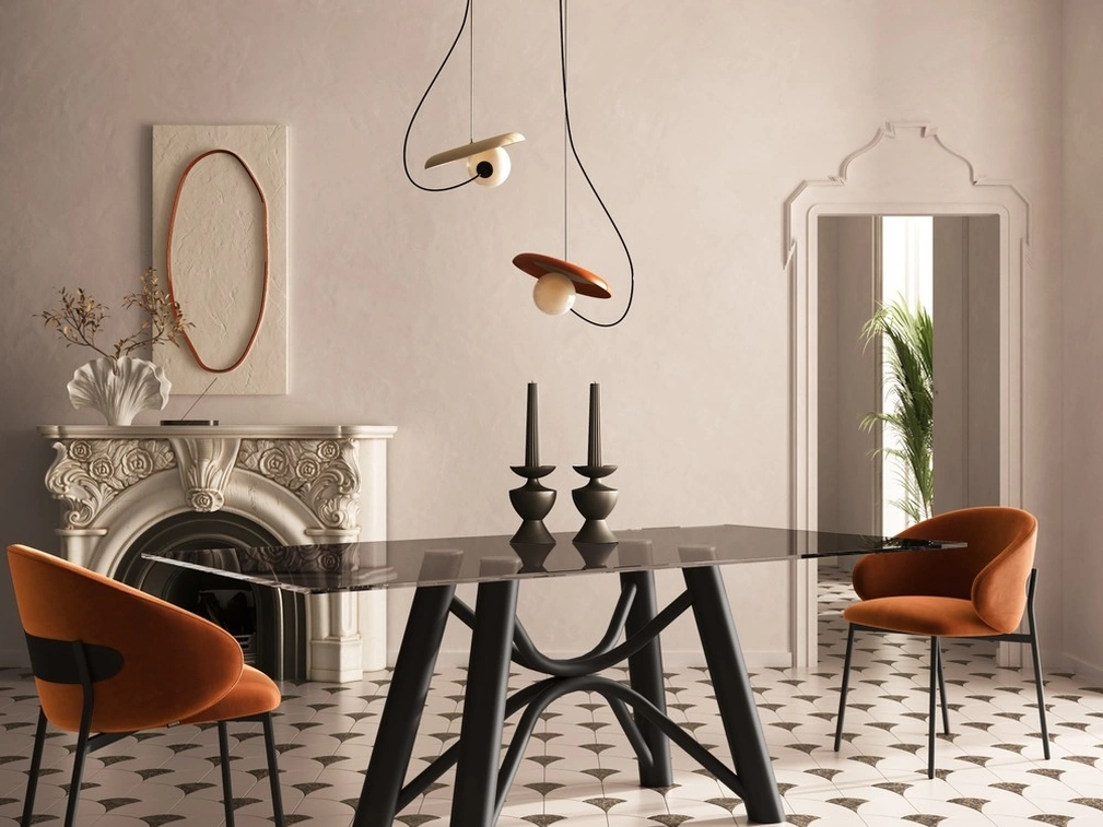 Tavolo Brooklin con top in vetro di Scavolini