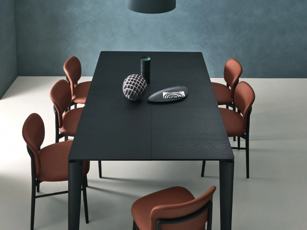 Tavolo allungabile Desco in Rovere Carbone di Sangiacomo