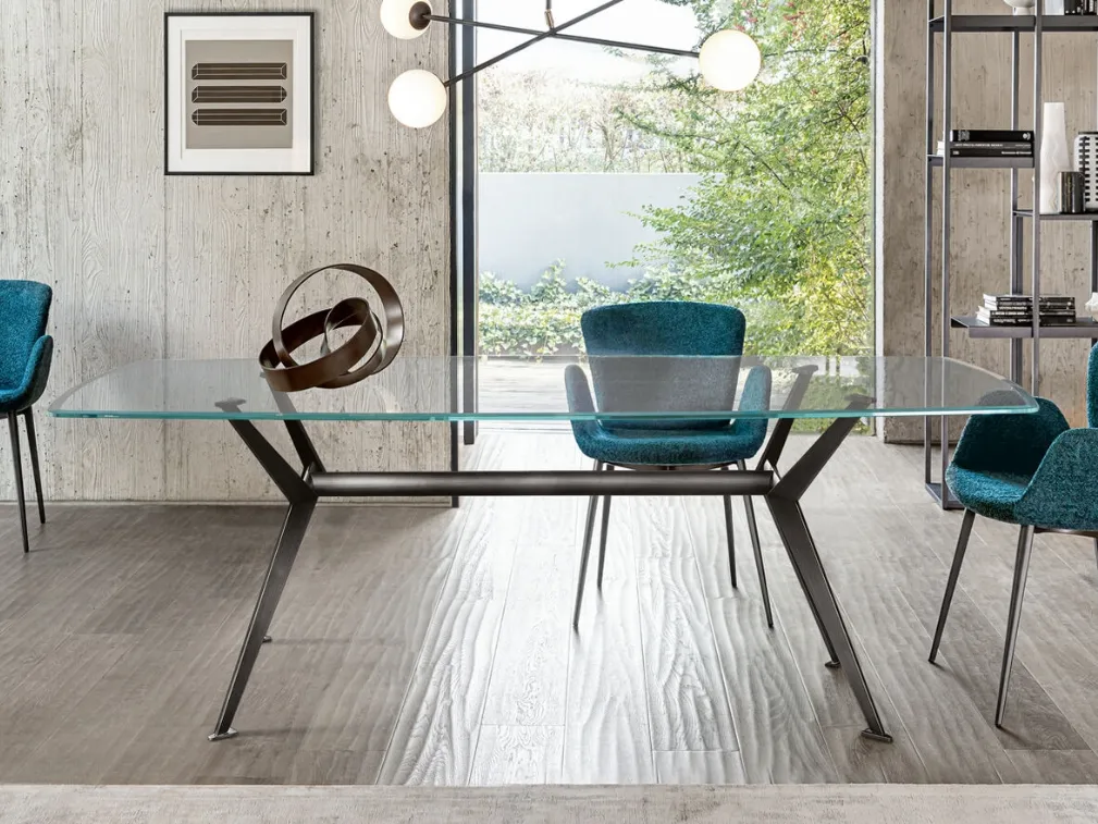 Tavolo Master in cristallo di Riflessi