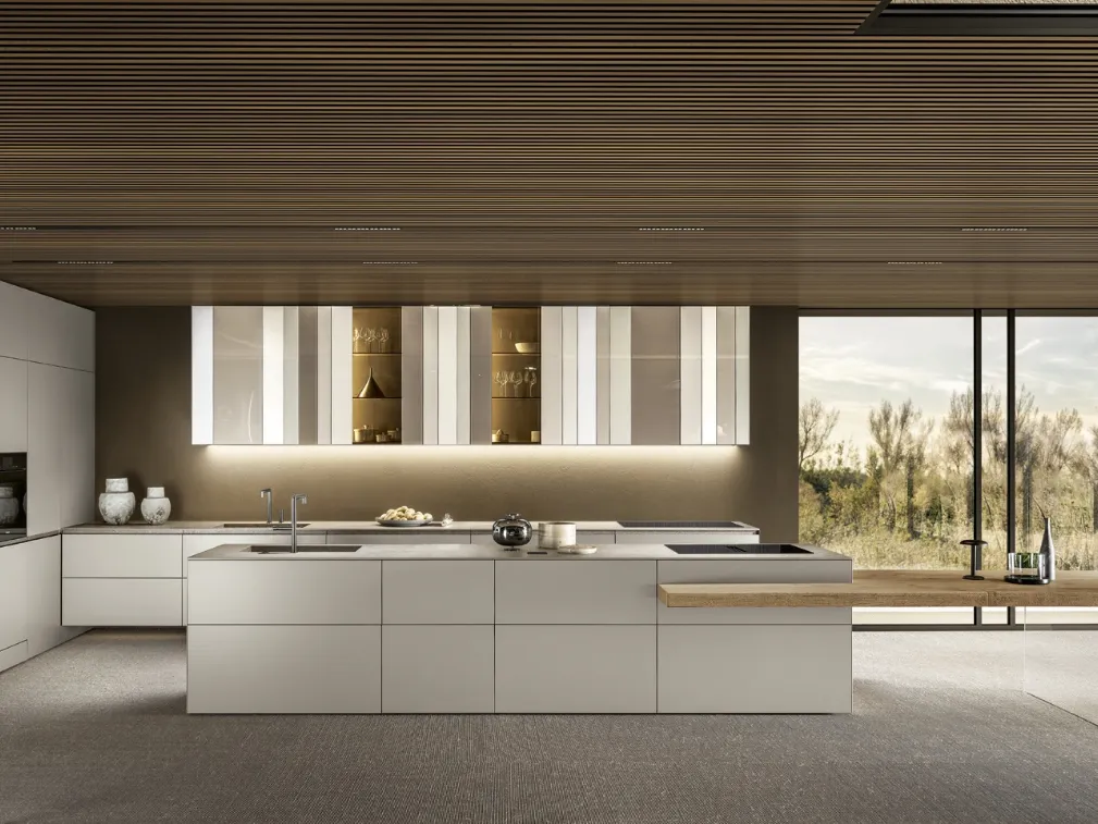 Cucina Design con isola NOW Project 2828 di Lago