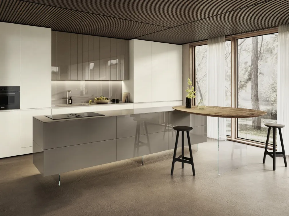 Cucina Design con isola NOW Project 2832 di Lago