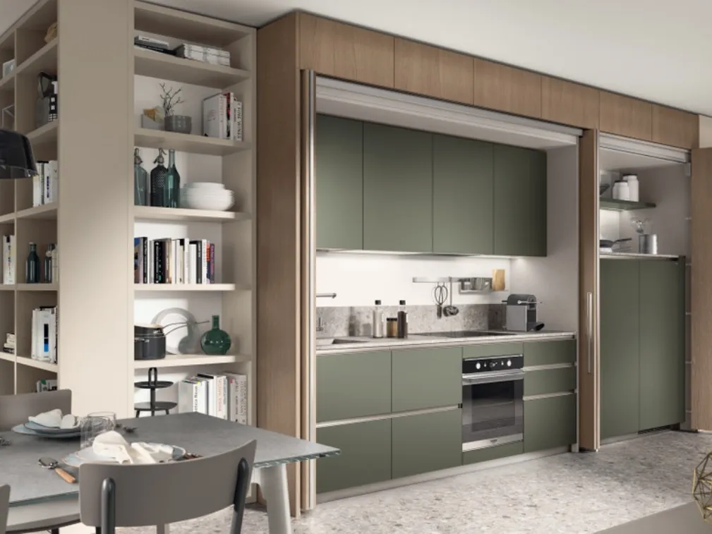 Cucina Moderna Boxi Verde di Scavolini