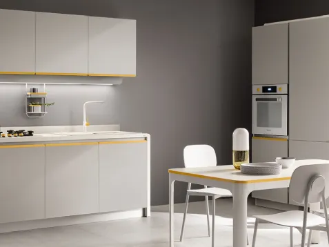 Dandy Plus Grigio Velo e maniglia Giallo Senape