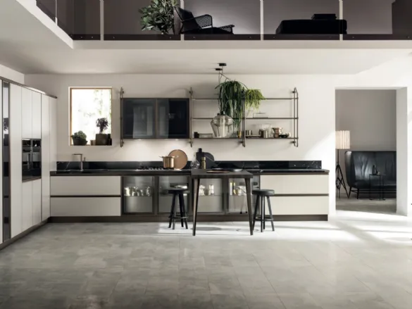 Cucina Moderna Diesel Open Workshop 06 in Vetro ed Alluminio di Scavolini