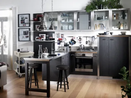 Diesel Social Kitchen in Rovere laccato Tempera Black