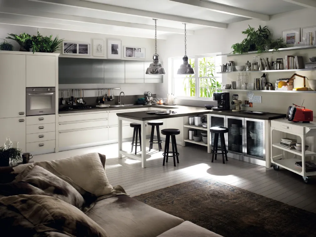 Cucina Moderna Diesel Social Kitchen in Rovere laccato Tortora di Scavolini