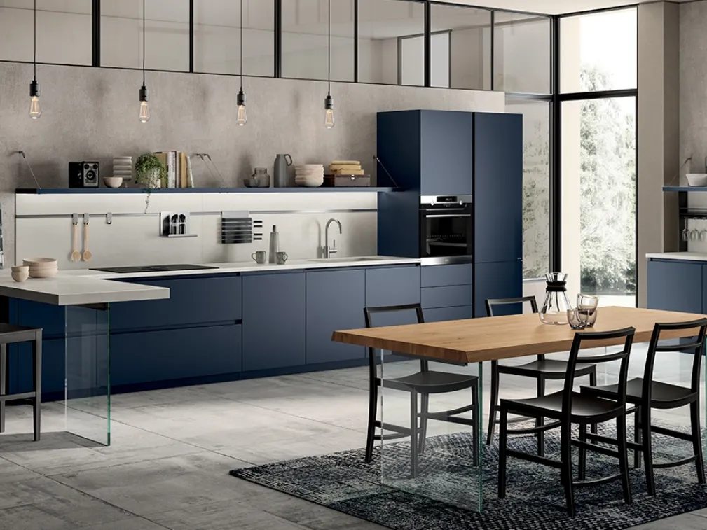 Cucina Moderna Liberamente Blu Moon di Scavolini