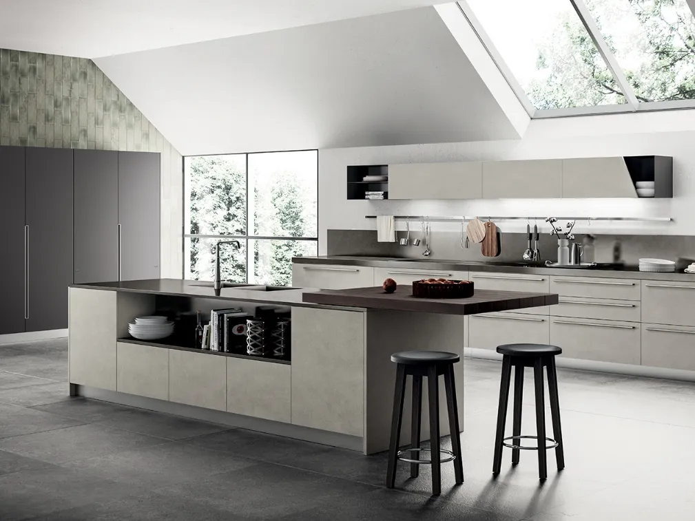 Cucina Moderna Mood in Biomalta Argilla Lima di Scavolini