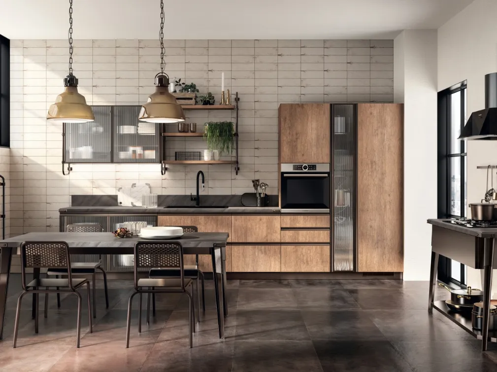 Cucina Moderna Diesel Open Workshop Rovere Landscape di Scavolini